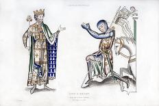 King and Knight, Late 12th Century-Henry Shaw-Giclee Print
