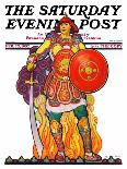 "Samurai Warrior," Saturday Evening Post Cover, February 20, 1932-Henry Soulen-Giclee Print