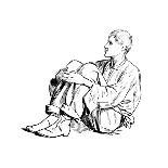 Study of a Seated Man, 1895-Henry Stacy Marks-Framed Giclee Print