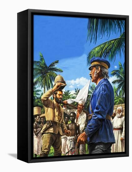Henry Stanley Greets David Livingstone-Roger Payne-Framed Premier Image Canvas