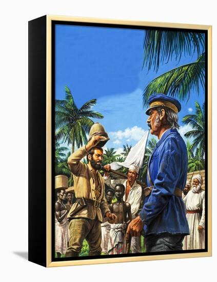 Henry Stanley Greets David Livingstone-Roger Payne-Framed Premier Image Canvas