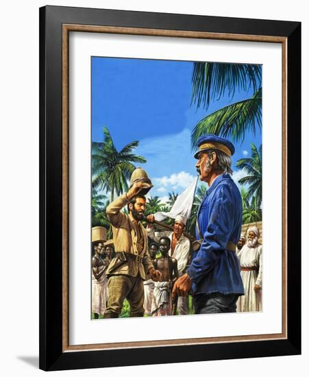 Henry Stanley Greets David Livingstone-Roger Payne-Framed Giclee Print