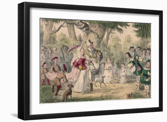 Henry the 8th and His Queen Out a Maying, 1850-John Leech-Framed Giclee Print