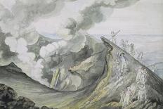 The Ascent of Vesuvius, 1785-91 (W/C over Graphite on Paper)-Henry Tresham-Framed Giclee Print