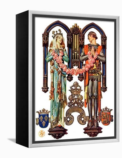 "Henry V and His French Bride,"July 26, 1930-Joseph Christian Leyendecker-Framed Premier Image Canvas