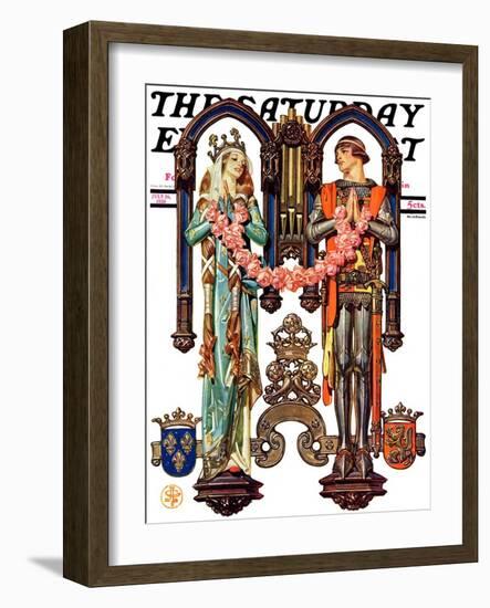 "Henry V and His French Bride," Saturday Evening Post Cover, July 26, 1930-Joseph Christian Leyendecker-Framed Giclee Print