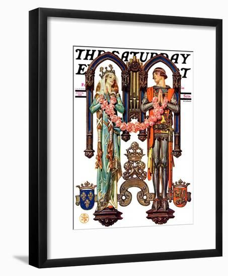 "Henry V and His French Bride," Saturday Evening Post Cover, July 26, 1930-Joseph Christian Leyendecker-Framed Giclee Print
