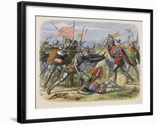 Henry V Attacked by the Duke of Alencon on the Battlefield-James William Edmund Doyle-Framed Giclee Print