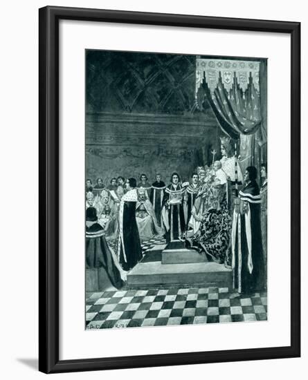 Henry VI Opening Parliament with His Mother-Arthur David McCormick-Framed Giclee Print