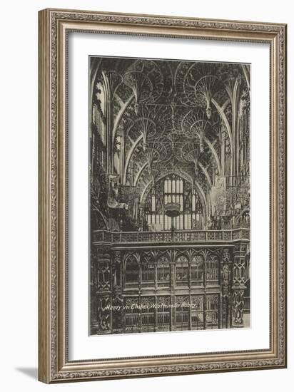 Henry VII Chapel, Westminster Abbey, London, England-null-Framed Art Print