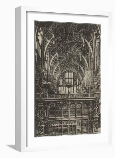 Henry VII Chapel, Westminster Abbey, London, England-null-Framed Art Print