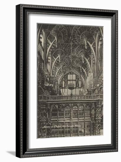 Henry VII Chapel, Westminster Abbey, London, England-null-Framed Art Print