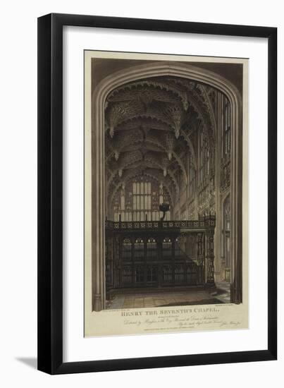 Henry VII Chapel, Westminster Abbey, London-Joseph Constantine Stadler-Framed Giclee Print