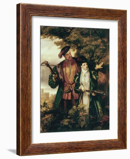 Henry VIII and Anne Boleyn Deer Shooting in Windsor Forest-William Powell Frith-Framed Giclee Print