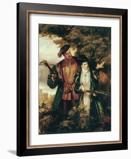 Henry VIII and Anne Boleyn Deer Shooting in Windsor Forest-William Powell Frith-Framed Giclee Print