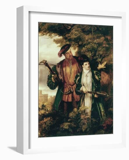 Henry VIII and Anne Boleyn Deer Shooting in Windsor Forest-William Powell Frith-Framed Giclee Print