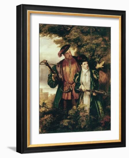 Henry VIII and Anne Boleyn Deer Shooting in Windsor Forest-William Powell Frith-Framed Giclee Print