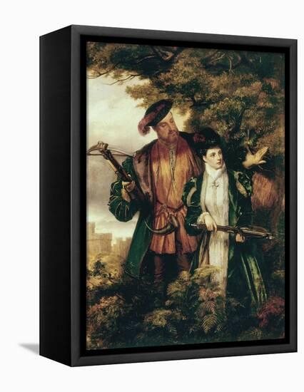 Henry VIII and Anne Boleyn Deer Shooting in Windsor Forest-William Powell Frith-Framed Premier Image Canvas