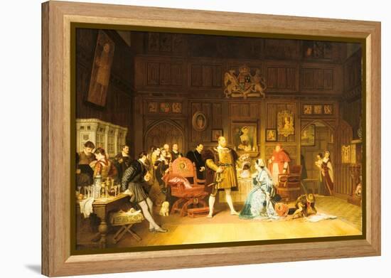 Henry VIII and Anne Boleyn Observed by Queen Catherine, 1870-Marcus Stone-Framed Premier Image Canvas