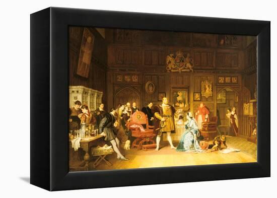 Henry VIII and Anne Boleyn Observed by Queen Catherine, 1870-Marcus Stone-Framed Premier Image Canvas