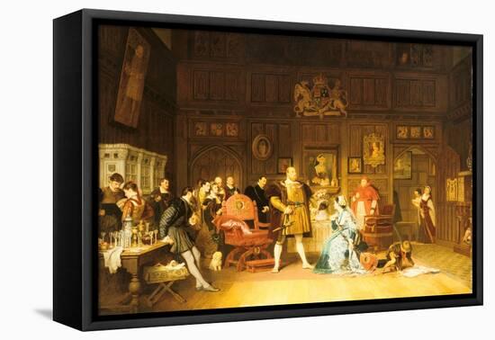 Henry VIII and Anne Boleyn Observed by Queen Catherine, 1870-Marcus Stone-Framed Premier Image Canvas