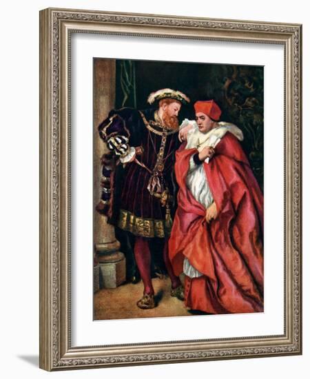 Henry VIII and Cardinal Wolsey, C1888-John Gilbert-Framed Giclee Print