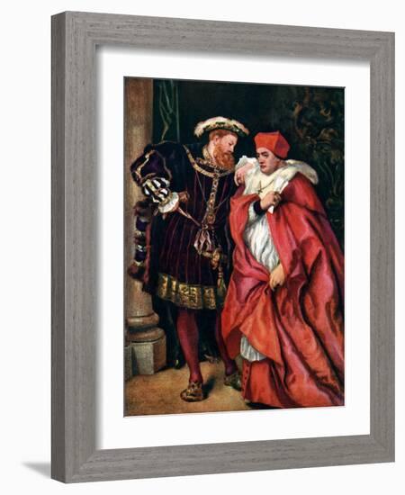 Henry VIII and Cardinal Wolsey, C1888-John Gilbert-Framed Giclee Print