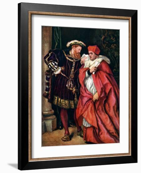 Henry VIII and Cardinal Wolsey, C1888-John Gilbert-Framed Giclee Print