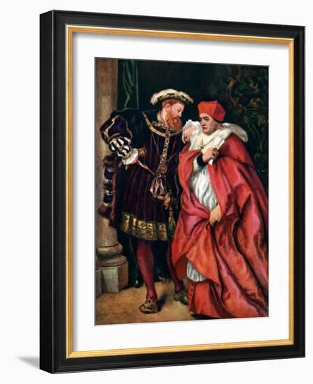 Henry VIII and Cardinal Wolsey, C1888-John Gilbert-Framed Giclee Print