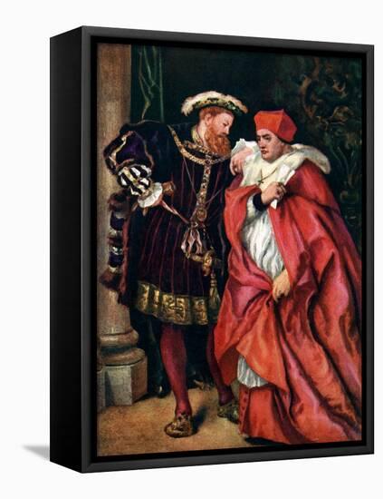 Henry VIII and Cardinal Wolsey, C1888-John Gilbert-Framed Premier Image Canvas