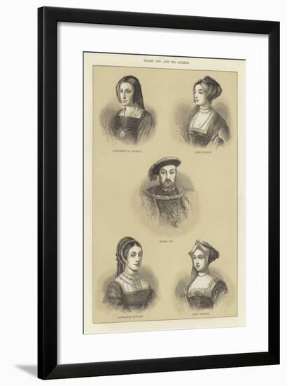 Henry VIII and His Queens-null-Framed Giclee Print