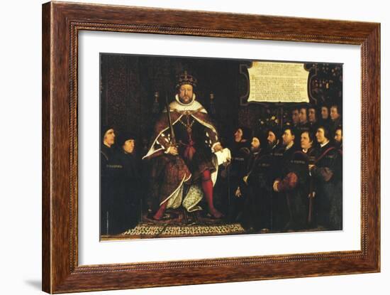 Henry Viii and the Barber Surgeons; Royal College of Surgeons-Hans Holbein the Younger-Framed Art Print