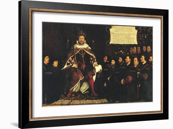 Henry Viii and the Barber Surgeons; Royal College of Surgeons-Hans Holbein the Younger-Framed Art Print
