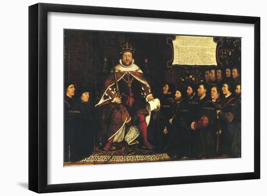 Henry Viii and the Barber Surgeons; Royal College of Surgeons-Hans Holbein the Younger-Framed Art Print