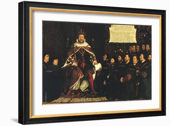 Henry Viii and the Barber Surgeons; Royal College of Surgeons-Hans Holbein the Younger-Framed Art Print