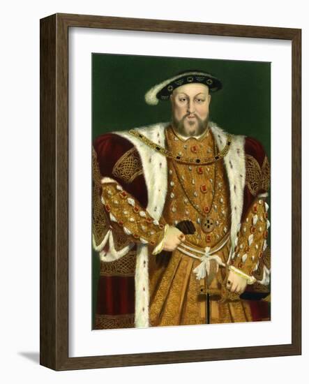 Henry VIII, C1543-Hans Holbein the Younger-Framed Giclee Print