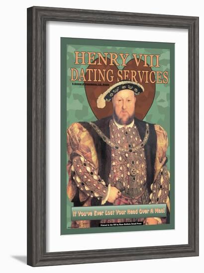 Henry VIII Dating Services-null-Framed Art Print