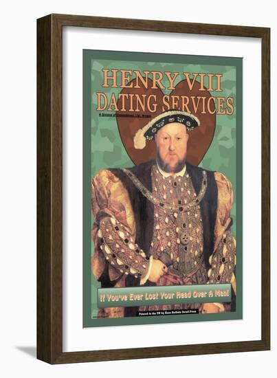 Henry VIII Dating Services-null-Framed Art Print