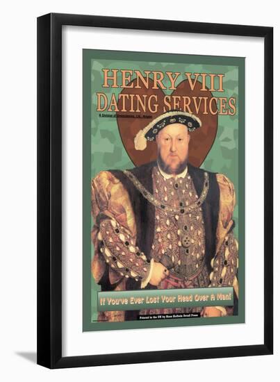 Henry VIII Dating Services-null-Framed Art Print