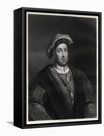 Henry VIII, King of England and Ireland, 19th Century-W Holl-Framed Premier Image Canvas