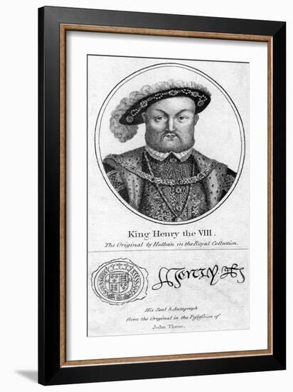 Henry VIII of England, (1491-154)-Hans Holbein the Younger-Framed Giclee Print