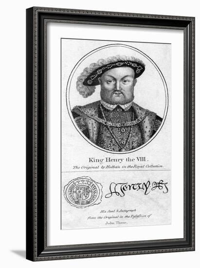 Henry VIII of England, (1491-154)-Hans Holbein the Younger-Framed Giclee Print