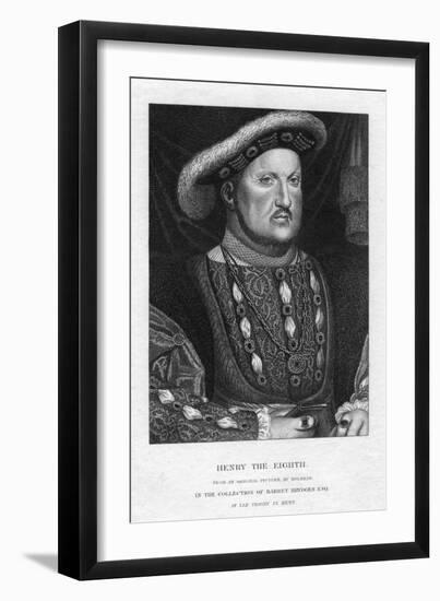 Henry VIII of England, (1491-154)-Hans Holbein the Younger-Framed Giclee Print