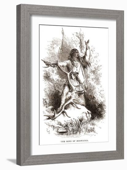 Henry Wadsworth Longfellow 's-John Gilbert-Framed Giclee Print