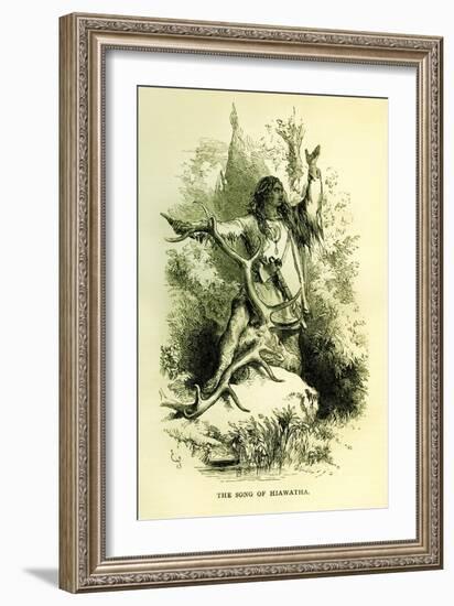 Henry Wadsworth Longfellow 's-John Gilbert-Framed Giclee Print