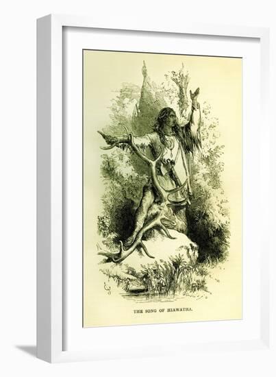 Henry Wadsworth Longfellow 's-John Gilbert-Framed Giclee Print