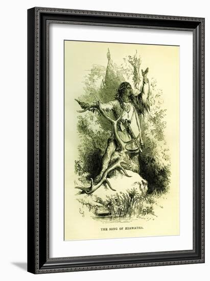 Henry Wadsworth Longfellow 's-John Gilbert-Framed Giclee Print