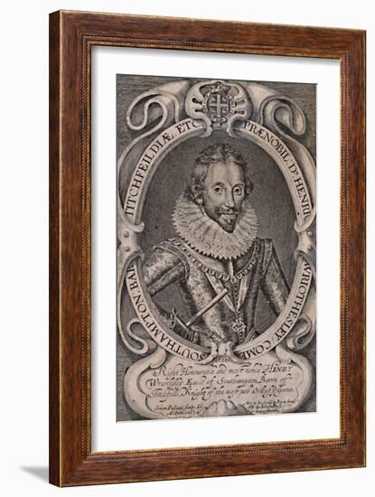 Henry Wriothesley, Earl of Southampton, patron of William Shakespeare, c1617 (1894)-Simon de Passe-Framed Giclee Print