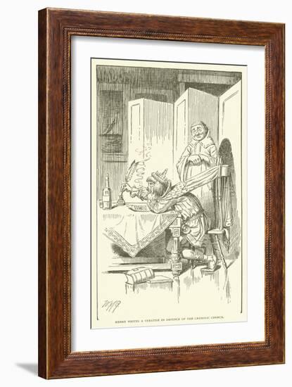 Henry Writes a Treatise in Defence of the Catholic Church-null-Framed Giclee Print