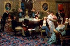 Chopin Playing the Piano in Prince Radziwill's Salon, 1887-Henryk Siemiradzki-Framed Giclee Print